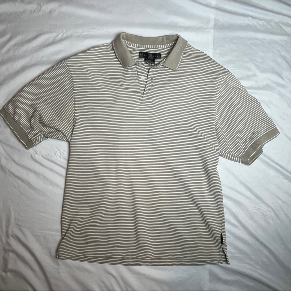 Nike Golf Preppy Men's Short Sleeve Striped Polo Shirt Athletic Activewear